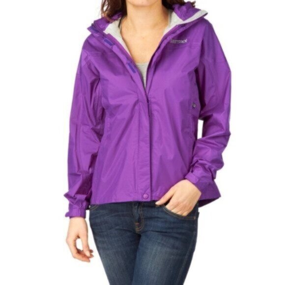 Marmot Purple Lightweight Rain Jacket - Picture 1 of 8